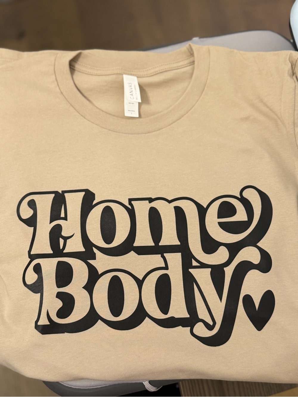 Bella Canvas Tan Graphic 'Home Body' Short Sleeve Tee